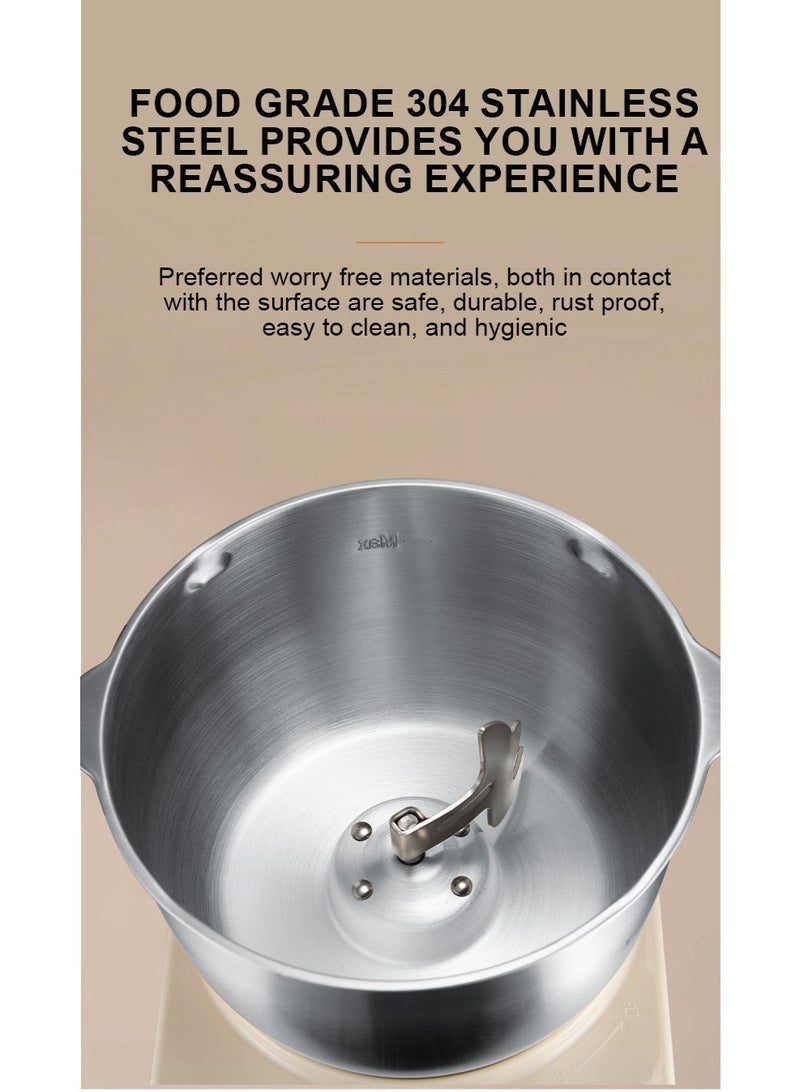 سوكاني آلة عجن العجين الأوتوماتيكية، سعة 5 لتر، وضعان للعجين الصيني والغربي، عجن بدرجة حرارة ثابتة، مؤقت ذكي، وعاء من الفولاذ المقاوم للصدأ - Image 4